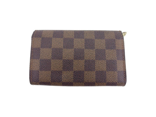 LOUIS VUITTON Long Wallet Purse N61730 Brown beige gold Portonebi Tresol