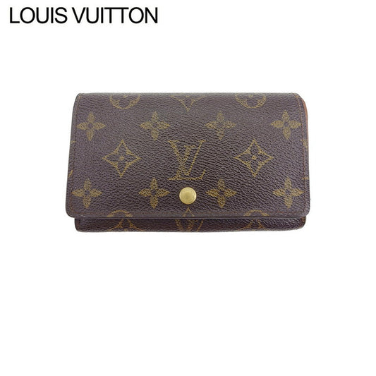 LOUIS VUITTON Long Wallet Purse M61730 Brown beige gold Portonebi Tresol
