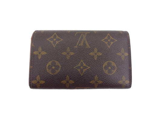 LOUIS VUITTON Long Wallet Purse M61730 Brown beige gold Portonebi Tresol
