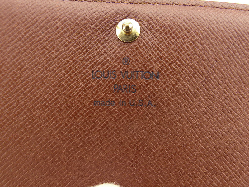 LOUIS VUITTON Long Wallet Purse M61730 Brown beige gold Portonebi Tresol