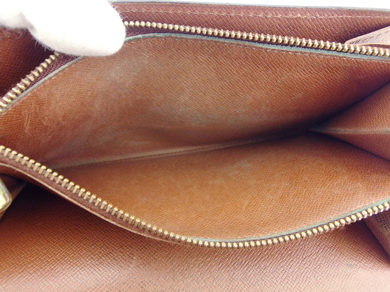LOUIS VUITTON Long Wallet Purse M61724 Brown beige gold Pochette Porto Monécredi