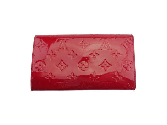 LOUIS VUITTON Long Wallet Purse M93531 Red gold Portefeuille International NM