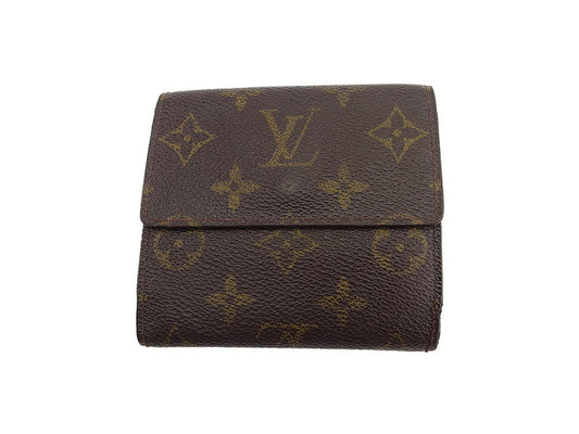 LOUIS VUITTON Bifold Wallet M61652 Brown beige gold Porte Monnaie Billets Cartes Credit
