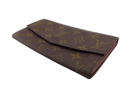 LOUIS VUITTON Long Wallet Purse No.212 Monogram canvas Brown beige vintage