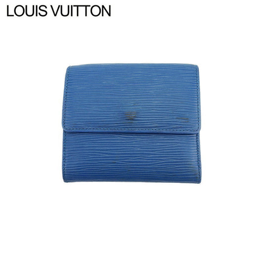 LOUIS VUITTON Bifold Wallet M63485 blue Porte Monnaie Billets Cartes Credit