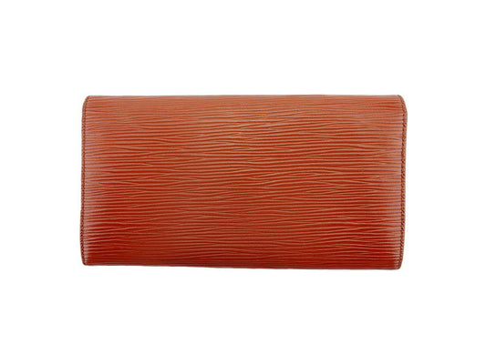 LOUIS VUITTON Long Wallet Purse M63573 Brown gold Pochette Porto Monécredi