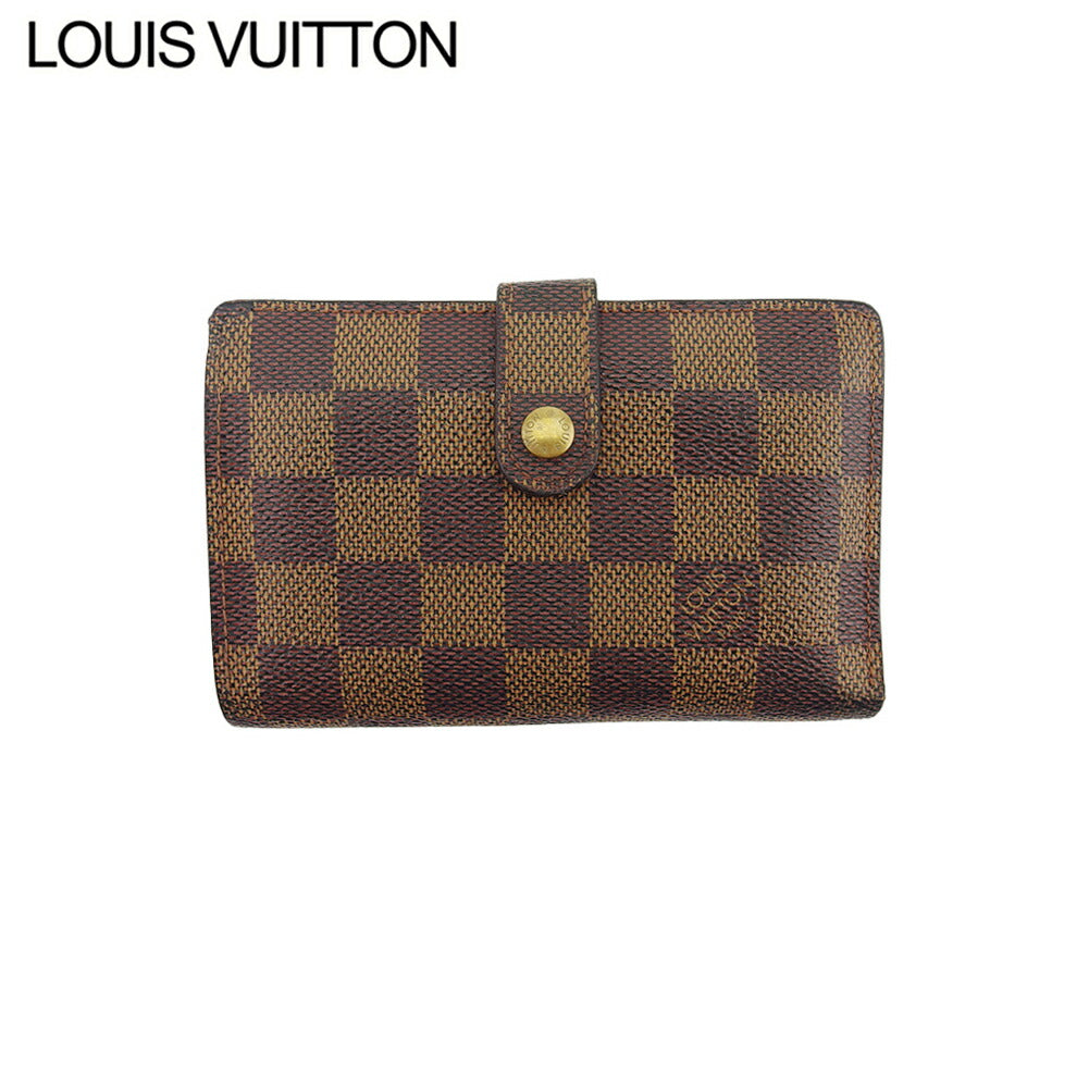 LOUIS VUITTON Bifold Wallet leather Brown beige Portefeuille Florin