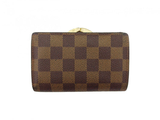 LOUIS VUITTON Bifold Wallet leather Brown beige Portefeuille Florin