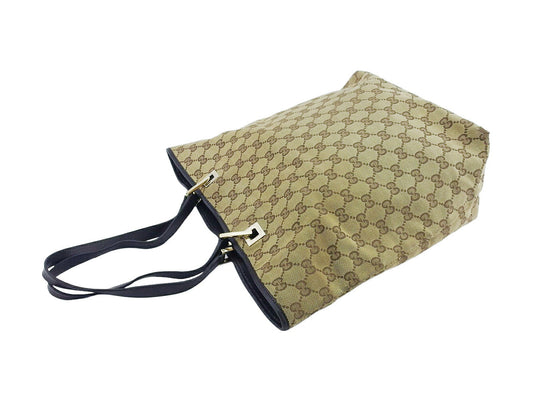 GUCCI Tote Bag Beige brown gold
