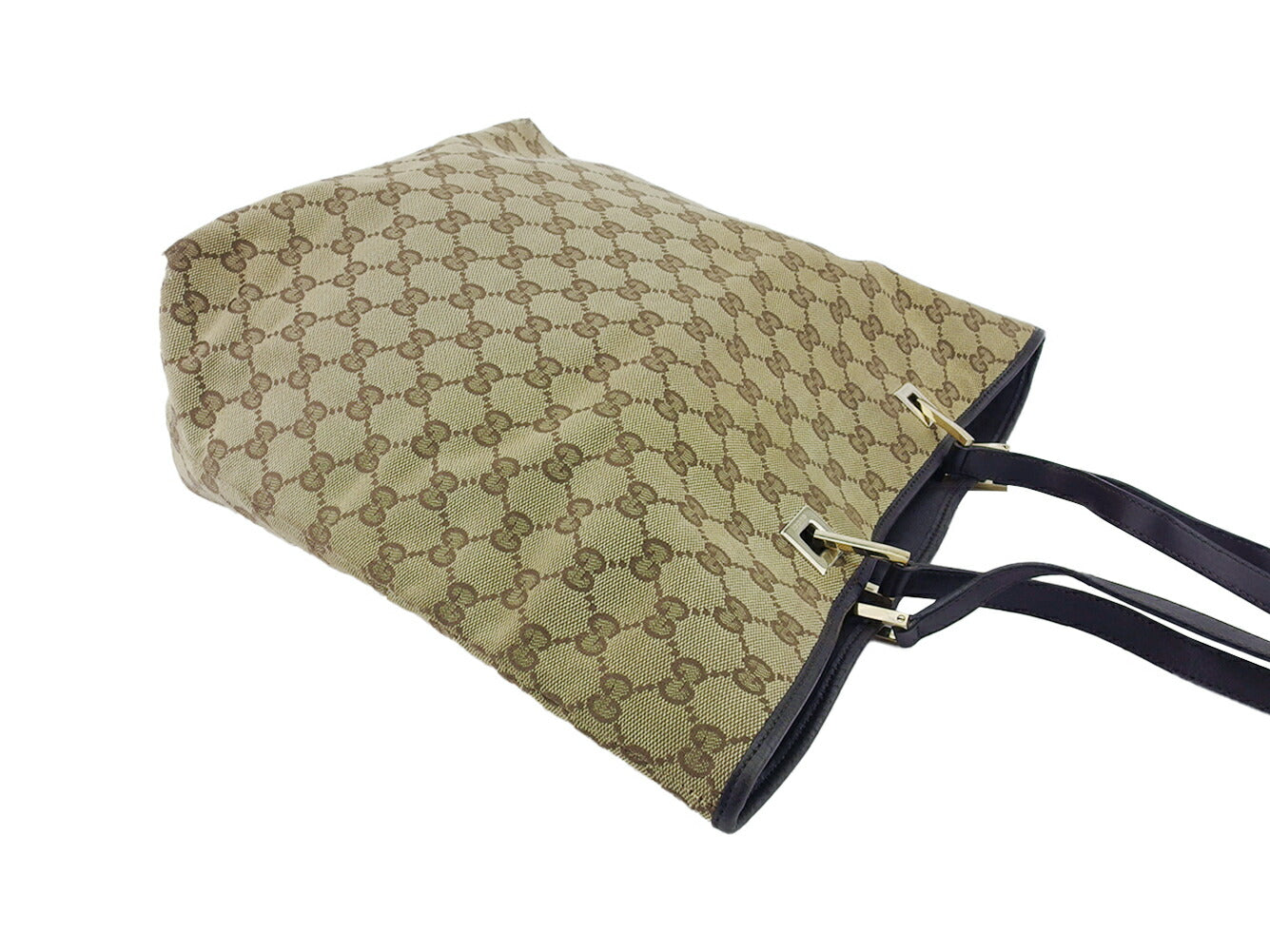 GUCCI Tote Bag Beige brown gold