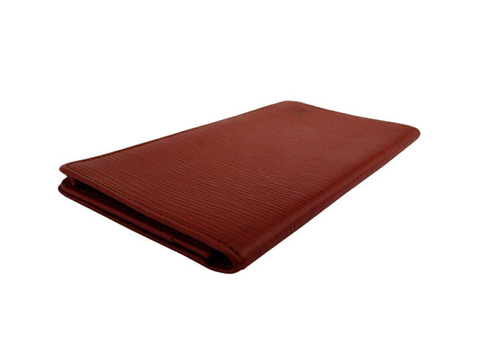 LOUIS VUITTON Long Wallet Purse M63213 Brown Porto Cartes Cridit Yen