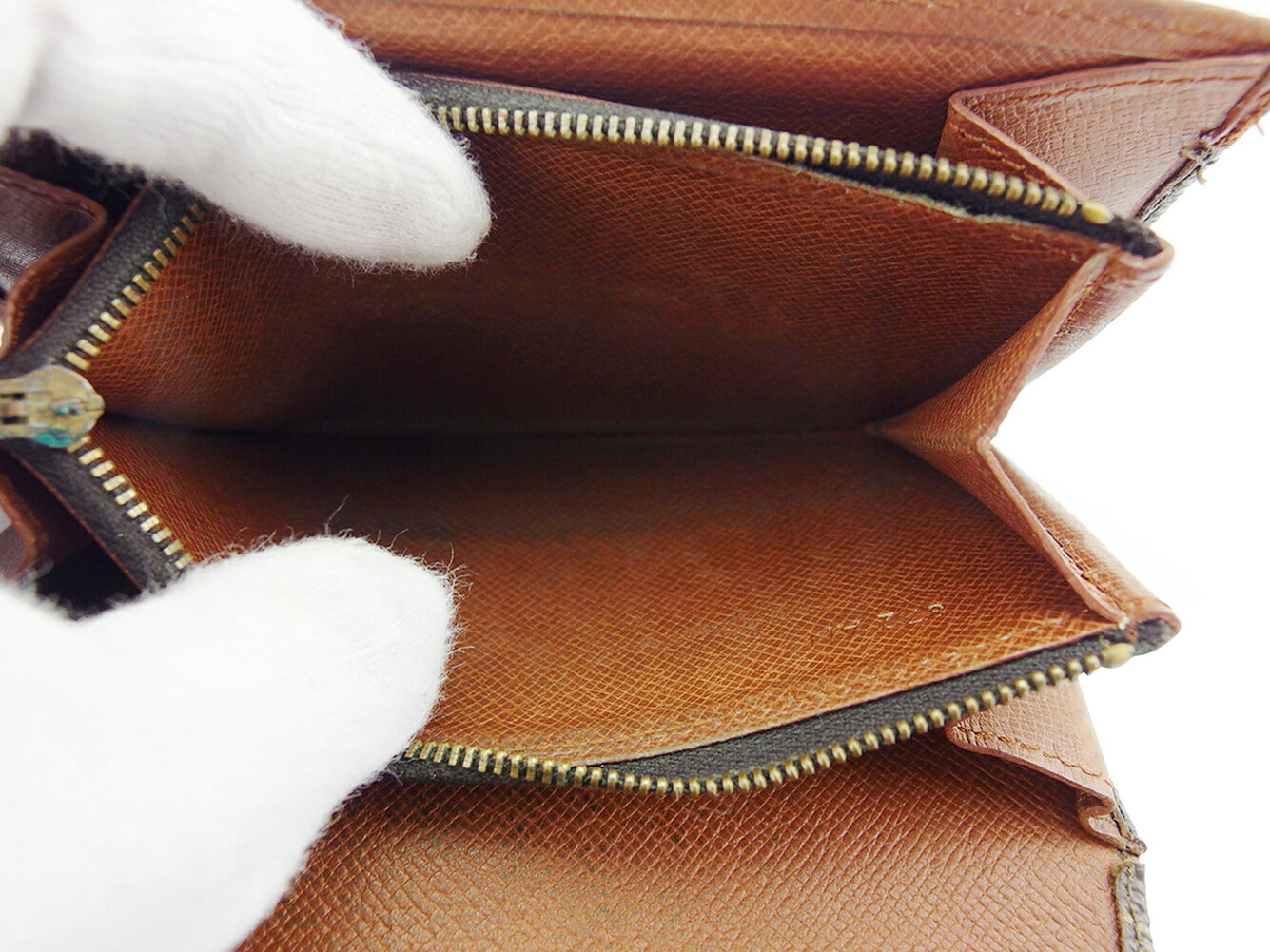 LOUIS VUITTON Bifold Wallet M61735 Brown Porto Monezup
