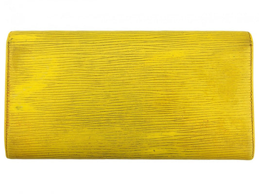 LOUIS VUITTON Long Wallet Purse M63579 Tassiri Yellow Pochette Porto Monnet Credit