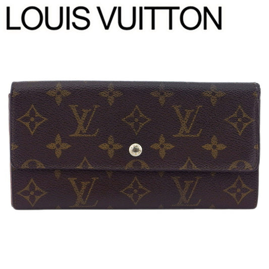 LOUIS VUITTON Long Wallet Purse M61724 Brown beige Pochette Porto Monécredi