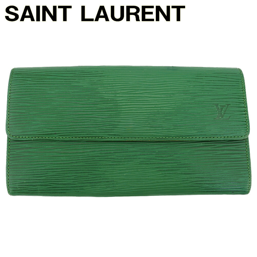 LOUIS VUITTON Long Wallet Purse M63574 green Pochette Porto Monécredi