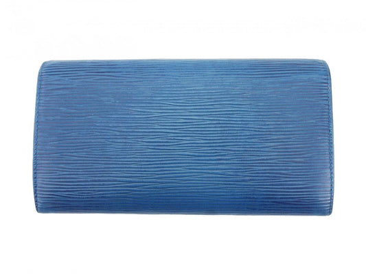 LOUIS VUITTON Long Wallet Purse M63575 blue Pochette Porto Monécredi