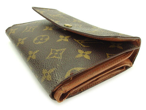 LOUIS VUITTON Tri-fold wallet M61202 Brown Porte TresorEtui Papie