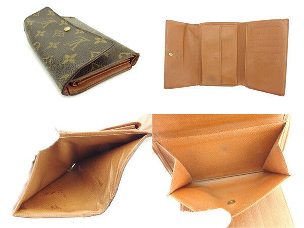 LOUIS VUITTON Tri-fold wallet M61202 Brown Porte TresorEtui Papie