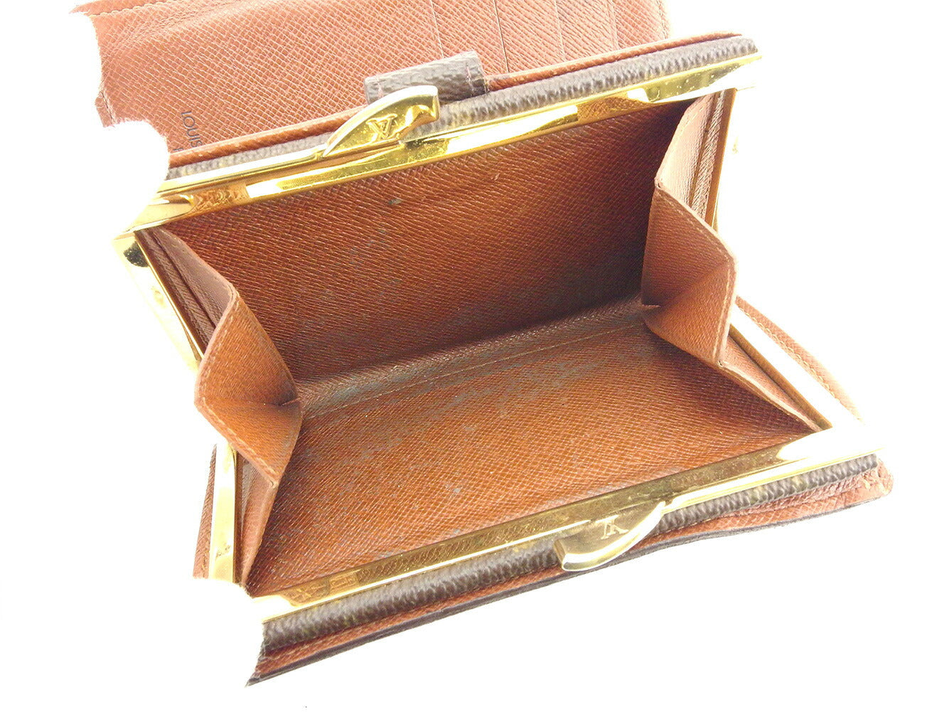 LOUIS VUITTON Bifold Wallet M61663 Brown beige gold Portonevie Vienova