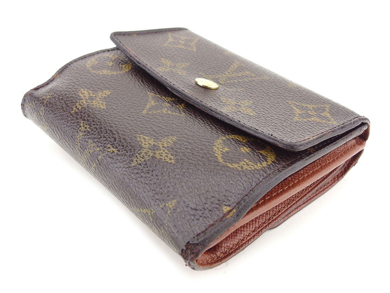 LOUIS VUITTON Bifold Wallet M61652 Brown Porte Monnaie Billets Cartes Credit
