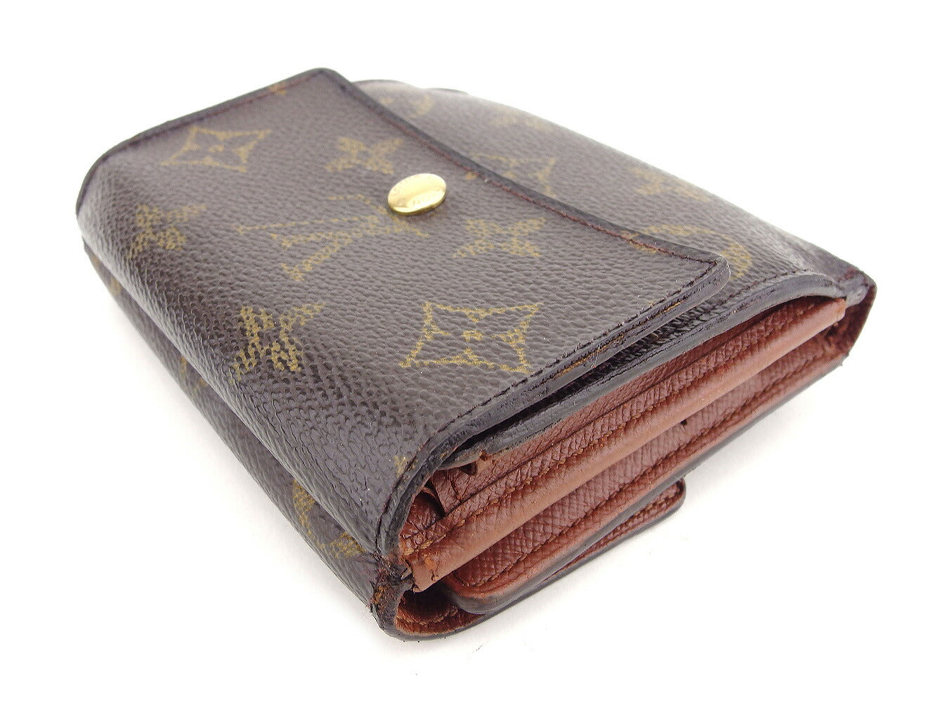 LOUIS VUITTON Bifold Wallet M61652 Brown Porte Monnaie Billets Cartes Credit