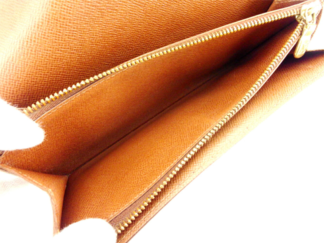 LOUIS VUITTON Long Wallet Purse M61725 Brown Pochette Porto Monécredi