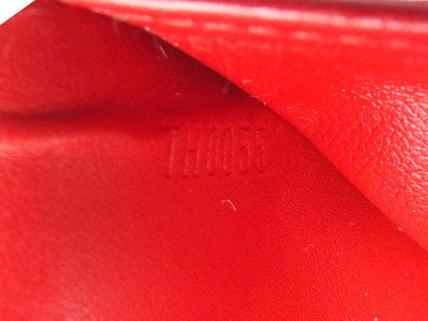 LOUIS VUITTON Long Wallet Purse M91165 Red Porte Tresor International