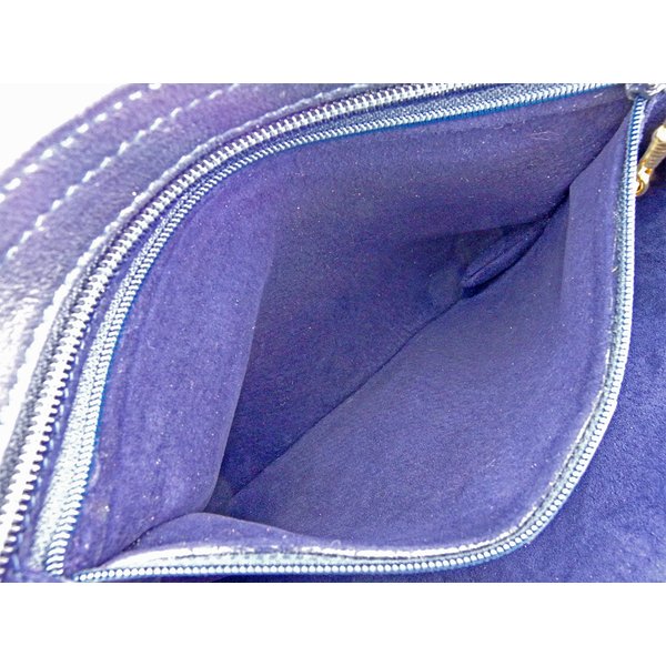 GUCCI Clutch bag Navy gold Old Gucci