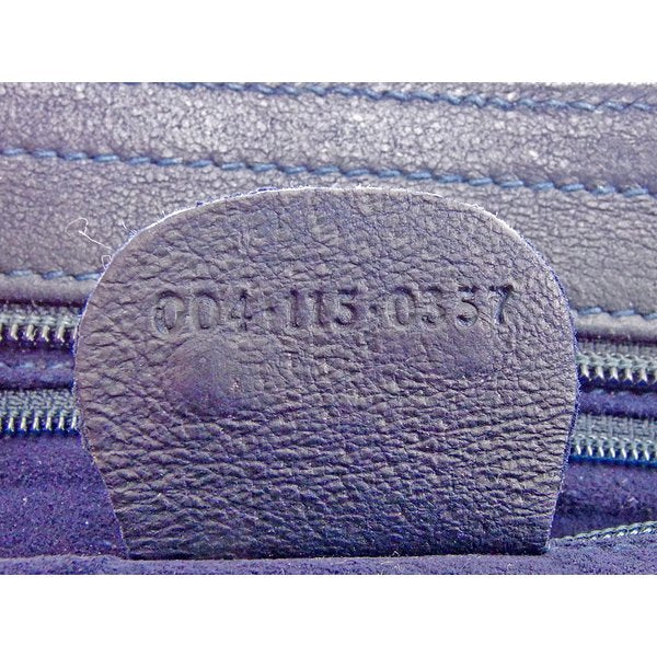 GUCCI Clutch bag Navy gold Old Gucci