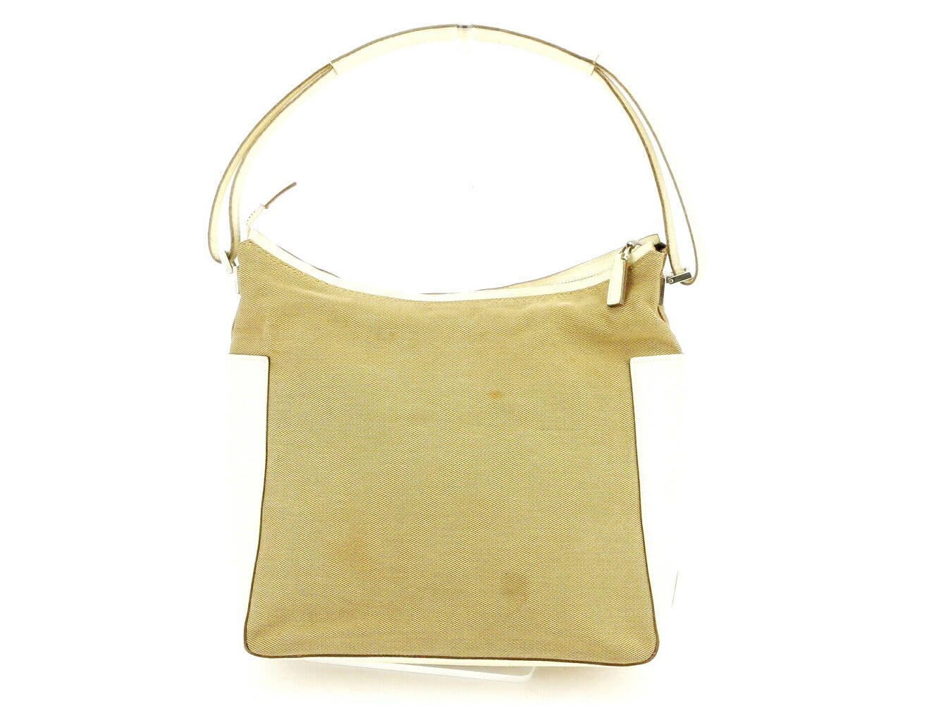 GUCCI Handbag Brown Beige Silver