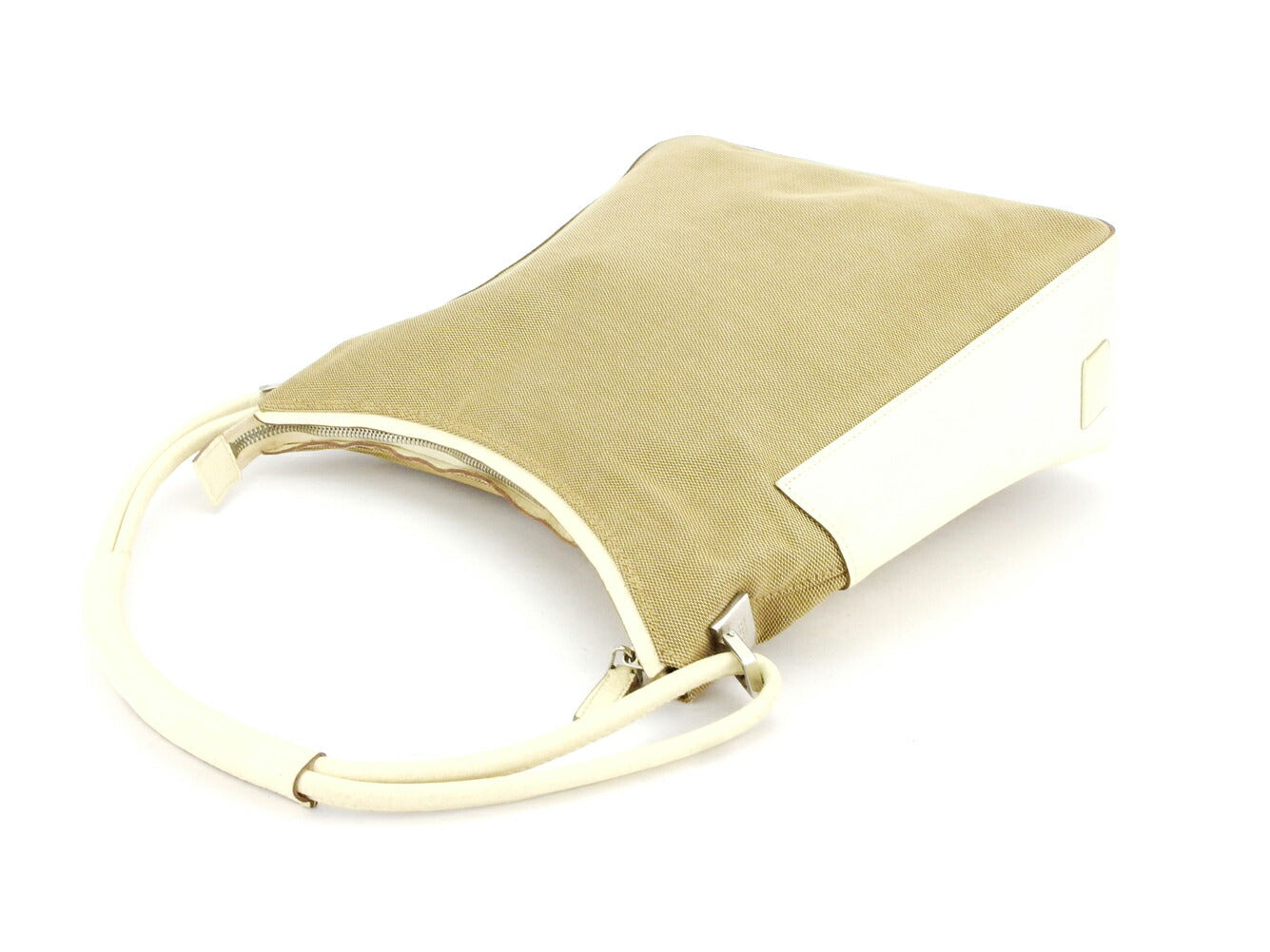 GUCCI Handbag Brown Beige Silver