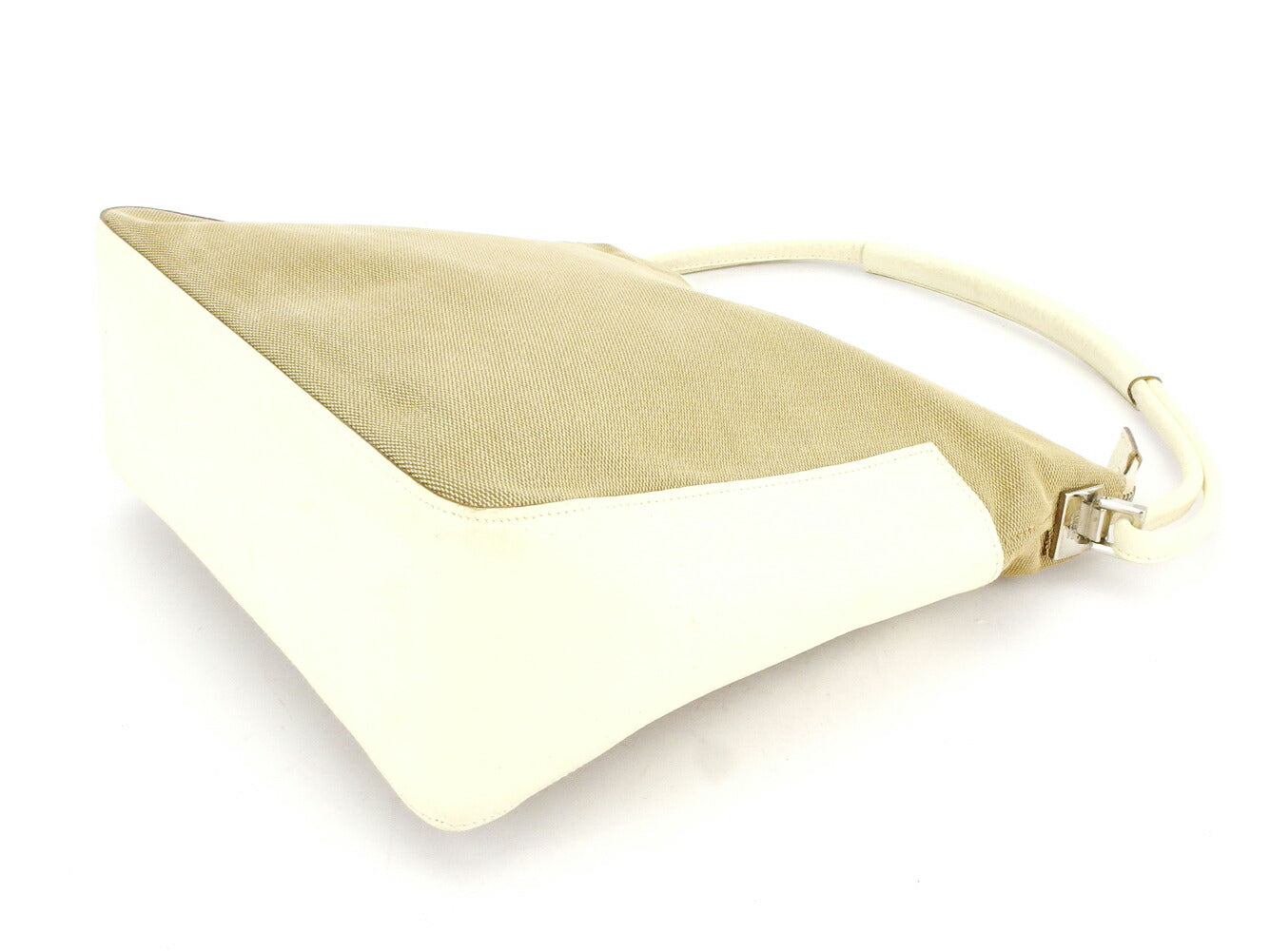 GUCCI Handbag Brown Beige Silver