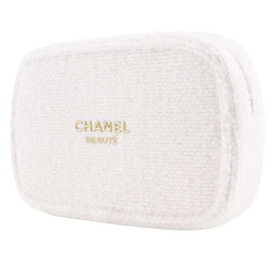 CHANEL Pouch tweed white novelty 2024 Christmas Coffret