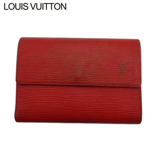 LOUIS VUITTON Long Wallet Purse M61217 Red Porte Tresor International