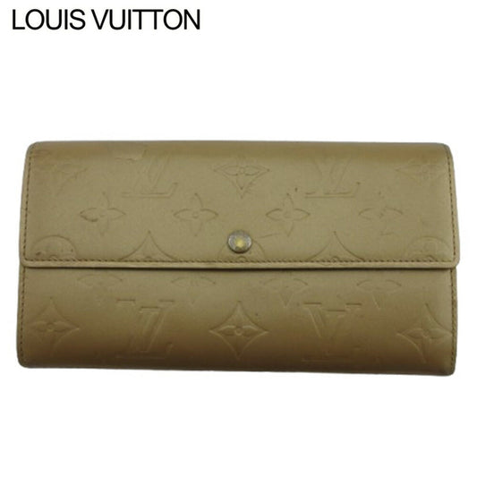 LOUIS VUITTON Long Wallet Purse Ambre (Beige) Pochette Porto Monécredi