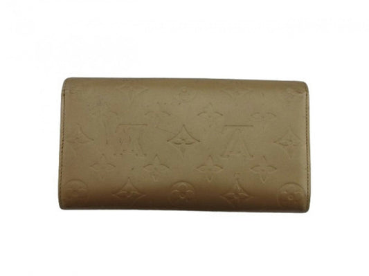 LOUIS VUITTON Long Wallet Purse Ambre (Beige) Pochette Porto Monécredi