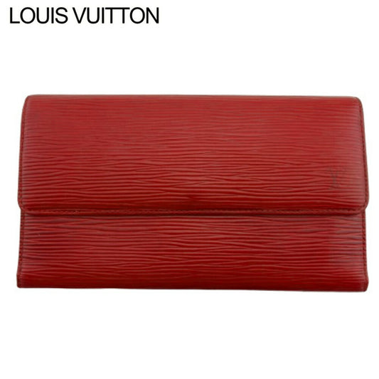 LOUIS VUITTON Bifold Wallet M63717 Red Porte TresorEtui Papie