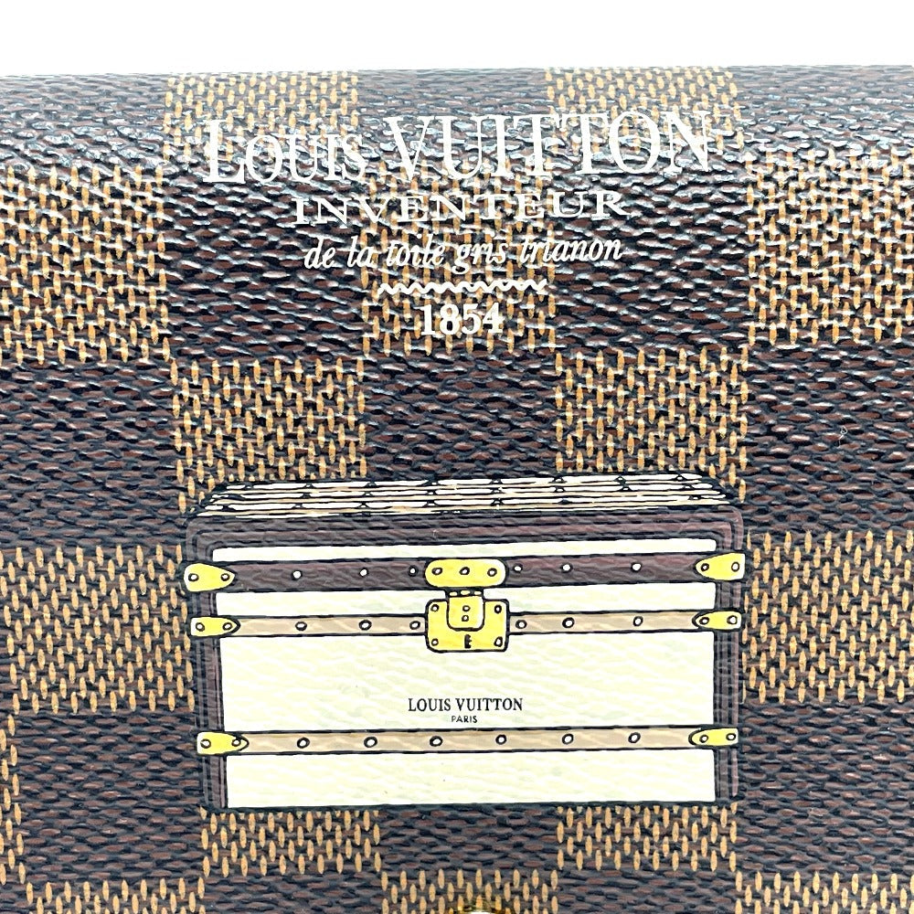 LOUIS VUITTON Long Wallet Purse N63179 Damier canvas Brown Damier Portefeuille Sarah Women Used Authentic