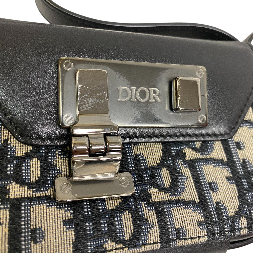 Dior Shoulder Bag Canvas, Leather black dior lock Oblique