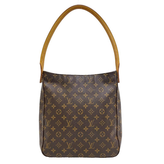 LOUIS VUITTON Shoulder Bag M51145 leather Brown Monogram LoopingGM Women Used Authentic