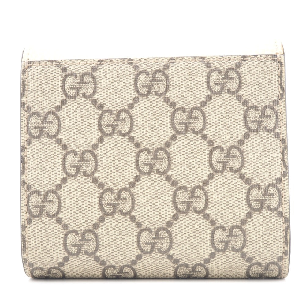 GUCCI Bifold Wallet 598587 Leather, PVC white GG Marmont