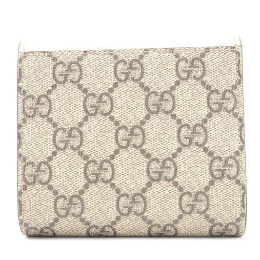 GUCCI Bifold Wallet 598587 Leather, PVC white GG Marmont