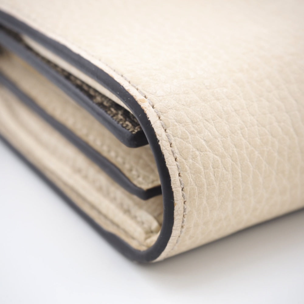 GUCCI Bifold Wallet 598587 Leather, PVC white GG Marmont