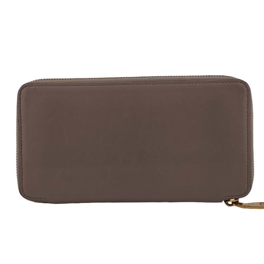 LOUIS VUITTON Long Wallet Purse M58209 leather Brown Zip Around Portefeuille Jena Women(Unisex) Used Authentic