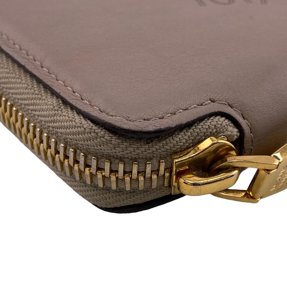 LOUIS VUITTON Long Wallet Purse M58209 leather Brown Zip Around Portefeuille Jena Women(Unisex) Used Authentic