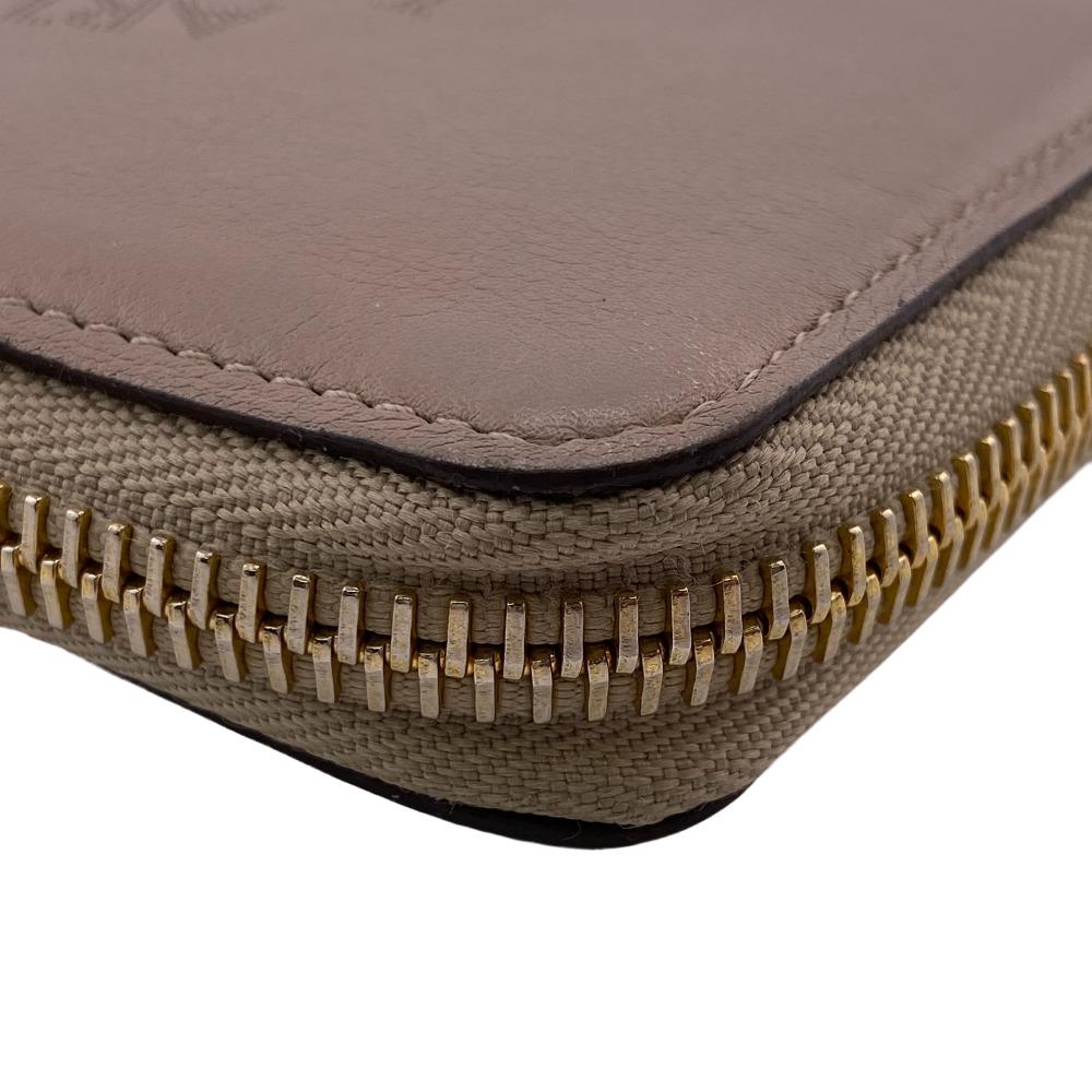 LOUIS VUITTON Long Wallet Purse M58209 leather Brown Zip Around Portefeuille Jena Women(Unisex) Used Authentic