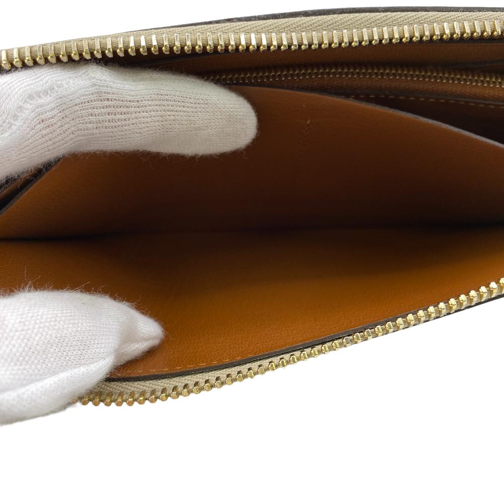 LOUIS VUITTON Long Wallet Purse M58209 leather Brown Zip Around Portefeuille Jena Women(Unisex) Used Authentic