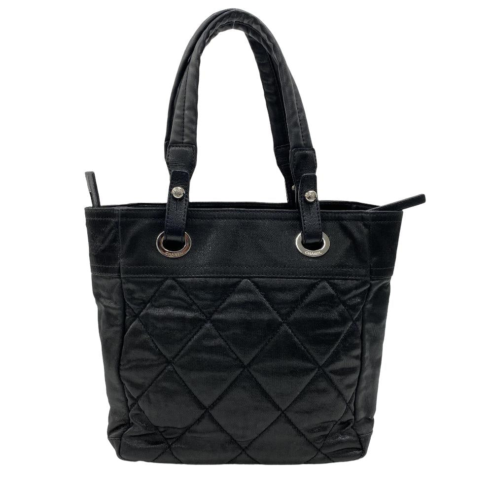 CHANEL Handbag PVC, Leather black Matrasse Paris Biarritz PM