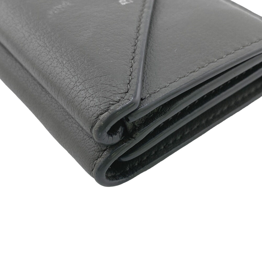 BALENCIAGA Tri-fold wallet 391446 leather gray Paper mini
