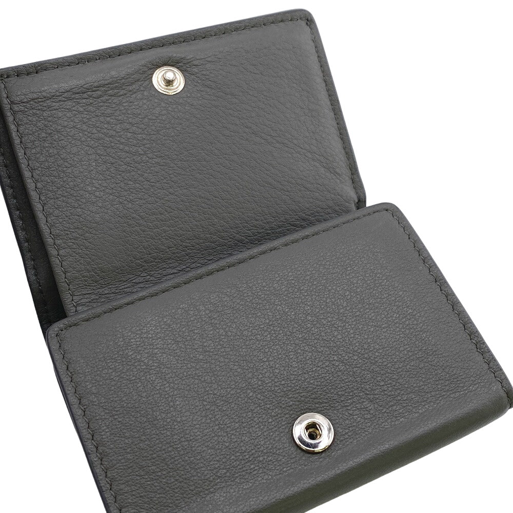 BALENCIAGA Tri-fold wallet 391446 leather gray Paper mini